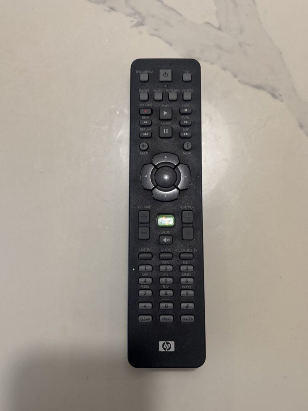 HP Pavilion 5069-8344 Media Center Remote Control HP Remote Windows DVD TV Works